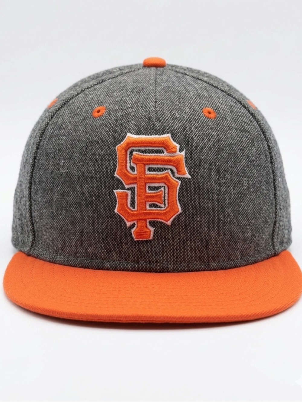 New Era 9FIFTY San Francisco Giants Hat Gray Orange Heathered Strapback Cap MLB